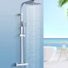 Colonne De Douche Thermostatique|Homelody Colonne de Douche Thermostatique, Ensemble de Douche Réglable en Hauteur, Système de douche en Laiton, Ensemble de Douche Mural