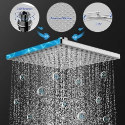 Colonne De Douche Thermostatique|Homelody Colonne de Douche Thermostatique, Ensemble de Douche Réglable en Hauteur, Système de douche en Laiton, Ensemble de Douche Mural