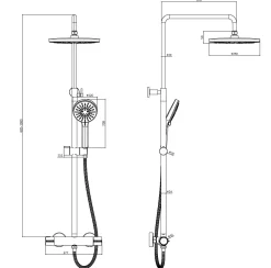 Edouard Rousseau Colonne de douche thermostatique noire, Stats