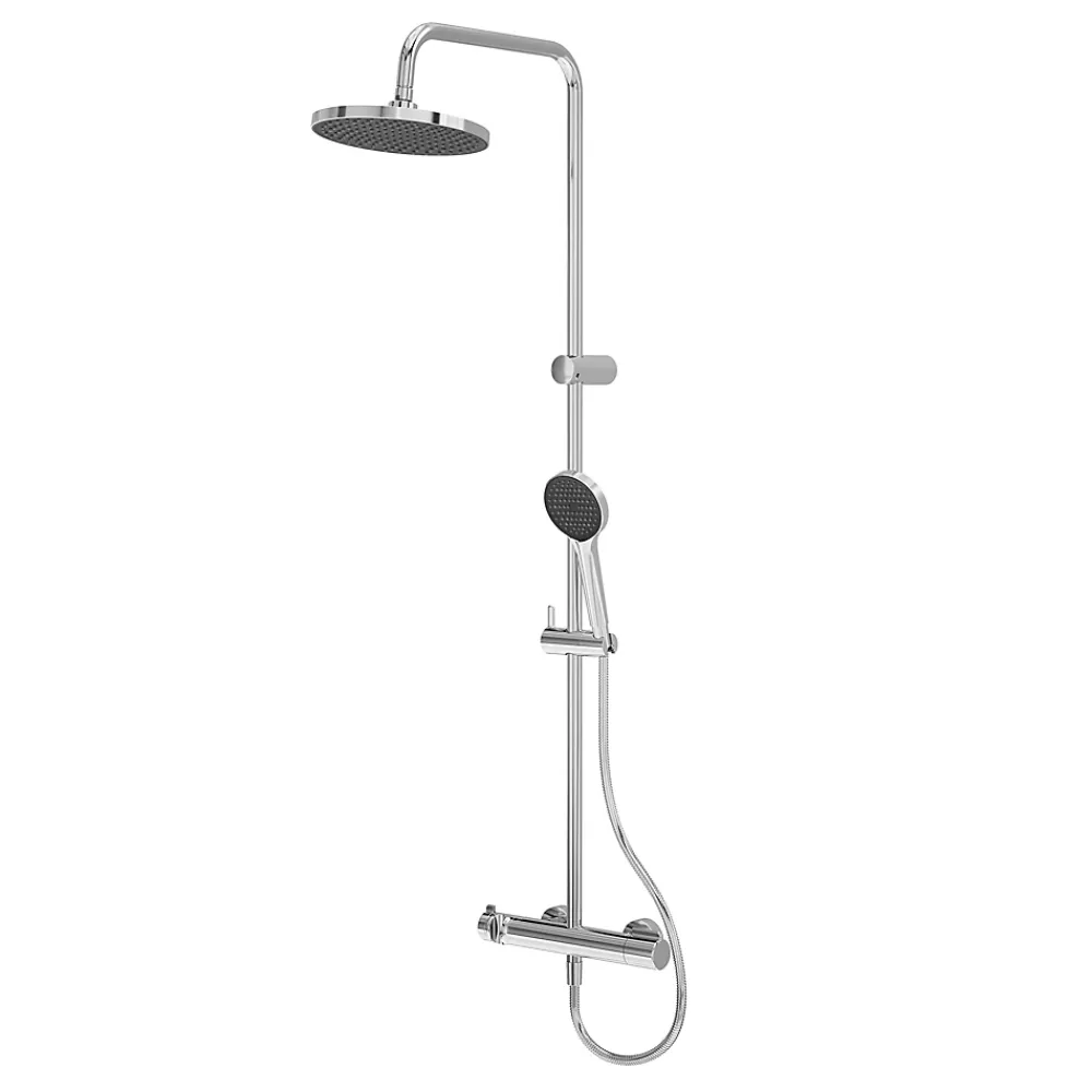 GoodHome Colonne de douche thermostatique chrome Maza