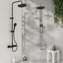 GoodHome Colonne de douche thermostatique chrome Maza