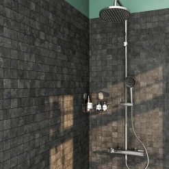 GoodHome Colonne de douche thermostatique chrome Maza