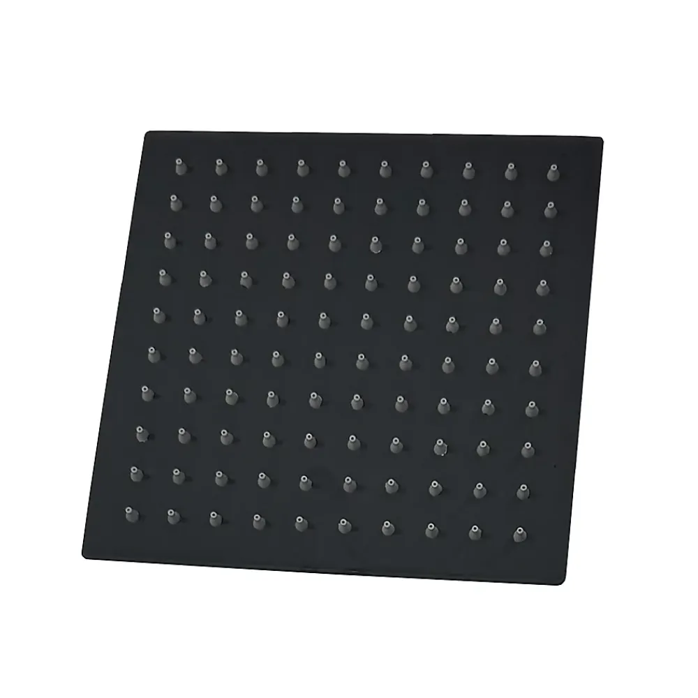 Colonne De Douche Thermostatique|AICA Sanitaire Colonne de douche thermostatique avec pomme de tête, douchette et flexible,noir mat, Carré, AICA