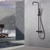 Imex Products Colonne de douche thermostatique noire mate en acier et laiton avec douchette extensible