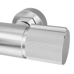 GoodHome Colonne de douche thermostatique avec pommeau, douchette 2 jets, flexible, barre réglable, chrome, Levanna