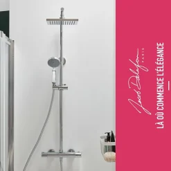 Jacob Delafon Colonne de douche thermostatique Colette 4 jets, Chrome
