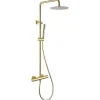 Robinet De Douche|Stano Colonne de douche thermostatique MANDA or brosse avec technologie CoolTouch