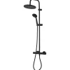 Colonne De Douche Thermostatique|GoodHome Colonne de douche thermostatique noir mat Cavally