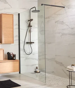 Colonne De Douche Thermostatique|GoodHome Colonne de douche thermostatique noir mat Cavally
