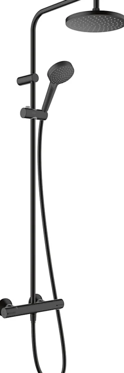 Colonne De Douche Thermostatique|Hansgrohe Colonne de douche thermostatique noir mat Vernis Blend