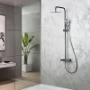 Colonne De Douche Encastrable|Imex Products Colonne de douche thermostatique noir mat acier et laiton finition PVD anticalcaire