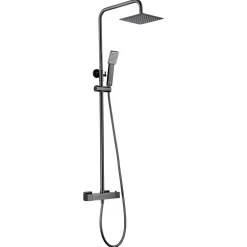 Colonne De Douche Encastrable|Imex Products Colonne de douche thermostatique noir mat acier et laiton finition PVD anticalcaire