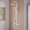 Colonne De Douche Thermostatique|GoodHome Colonne de douche thermostatique blanche Cavally