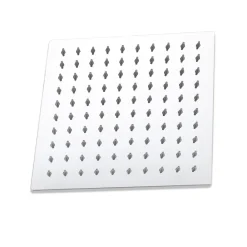 AICA Sanitaire Colonne de douche thermostatique avec pomme de tête, Carré,effet chromé, AICA