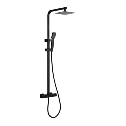 Colonne De Douche Thermostatique|Imex Colonne de Douche Thermostatique Anti-Calcaire Noir Mat VIGO BTV013/NG