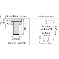 Colonne De Douche Hydromassante|Valentin Colonne de douche thermostatique hydromassante avec tablette, pomme de tête et flexible, en aluminium anodisé gris, Isme