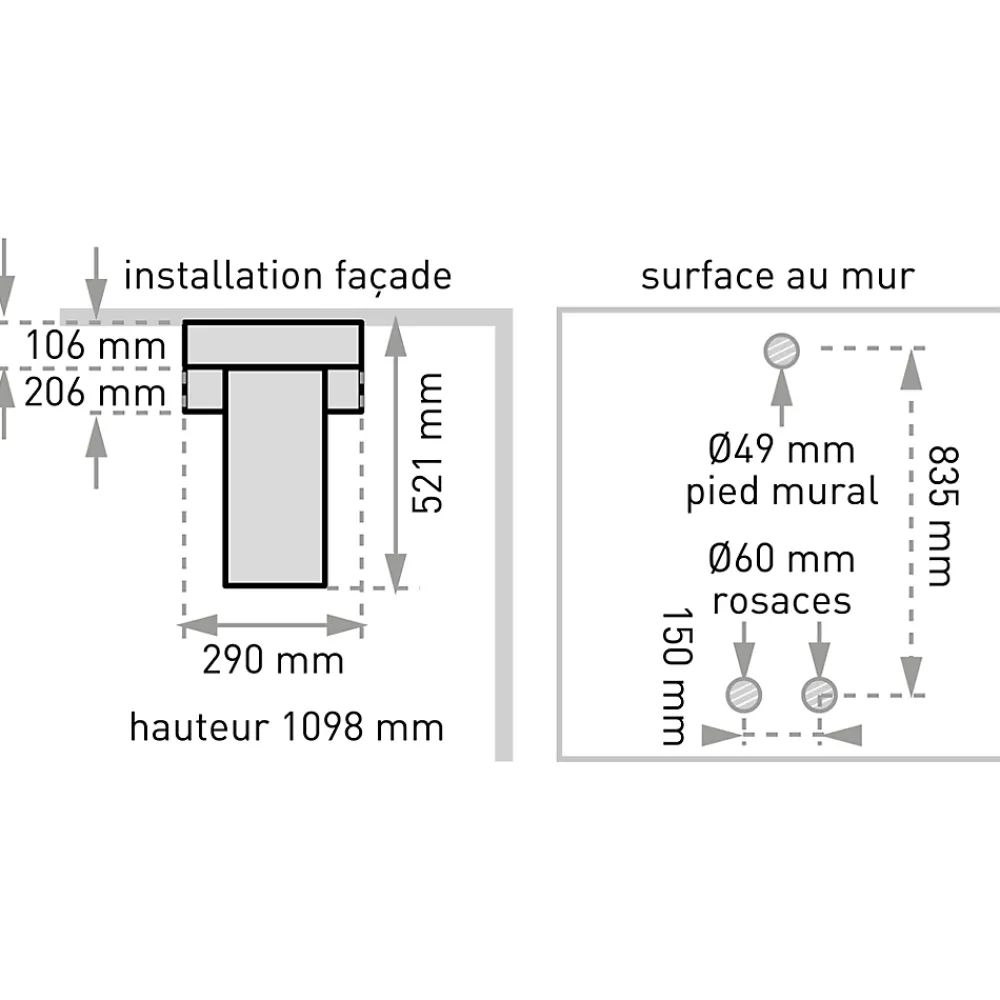 Colonne De Douche Hydromassante|Valentin Colonne de douche thermostatique hydromassante avec tablette, pomme de tête et flexible, en aluminium anodisé gris, Isme