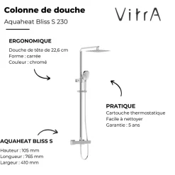 Vitra Colonne de douche Aquaheat Bliss S 230