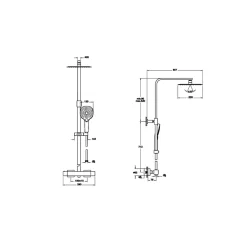 Vitra Colonne de douche Aquaheat Bliss S 230