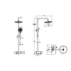 Vitra Colonne de douche Aquacontrol Charm 240 2F