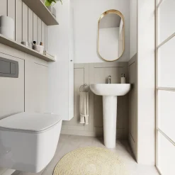 Lavabo|GoodHome Colonne de lavabo Cavally/Teesta