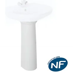 Lavabo|Sanindusa Colonne de lavabo céramique traditionnelle Aveiro - - Blanc