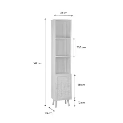 Colonne De Salle De Bains|Sweeek Colonne de rangement pour salle de bain. Bohème. L 35 x P 25 x H 167cm