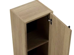 Meuble De Salle De Bains Faible Profondeur|T-Bath Colonne de salle de bain ANGI 2 portes 140x30x27 cm chêne