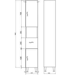Kiamami Valentina Colonne De Salle De Bain Sur Pied Blanc Brillant H 198 Cm - Easy