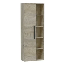 Calicosy Colonne de Salle de Bain - ARKITMOBEL - Athena 1A1G - 51 x 25 x 135 cm - Marron - Montage facile