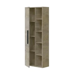 Calicosy Colonne de Salle de Bain - ARKITMOBEL - Athena 1A1G - 51 x 25 x 135 cm - Marron - Montage facile