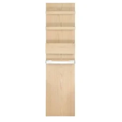 Mob-In Colonne de salle de bain suspendue chêne ENIO 165cm porte serviette
