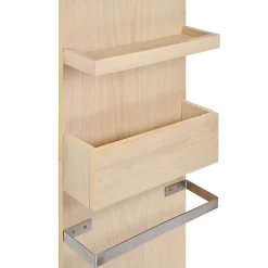 Mob-In Colonne de salle de bain suspendue chêne ENIO 165cm porte serviette
