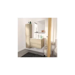 Colonne De Salle De Bains|Meuble De Salle De Bains Faible Profondeur|Mob-In Colonne de salle de bain SORRENTO à suspendre 140cm