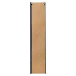 Meublorama Colonne de salle de bain VANO 2 portes et 1 niche Noir mat L30 x P25 x H140 cm Meuble suspendu