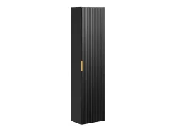 Colonne De Salle De Bains|Vente-unique Colonne de salle de bain suspendue striée - Noir - H140 cm - ZEVARA