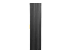 Colonne De Salle De Bains|Vente-unique Colonne de salle de bain suspendue striée - Noir - H140 cm - ZEVARA