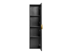 Colonne De Salle De Bains|Vente-unique Colonne de salle de bain suspendue striée - Noir - H140 cm - ZEVARA