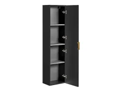 Colonne De Salle De Bains|Vente-unique Colonne de salle de bain suspendue striée - Noir - H140 cm - ZEVARA