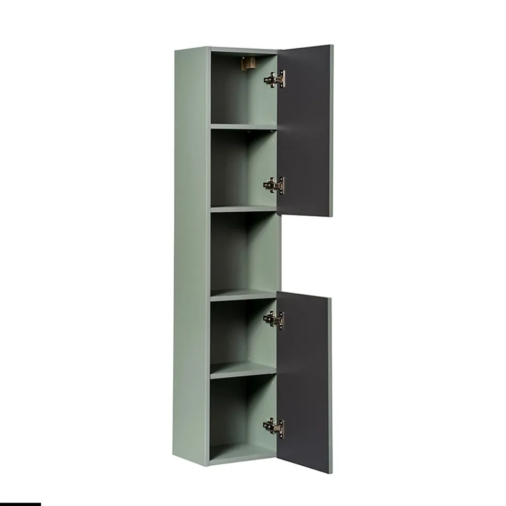 Armoire De Salle De Bains|Otitec Colonne de salle de bain - 30 x 140 cm - 2 portes - ROSEAU