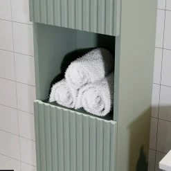 Armoire De Salle De Bains|Otitec Colonne de salle de bain - 30 x 140 cm - 2 portes - ROSEAU