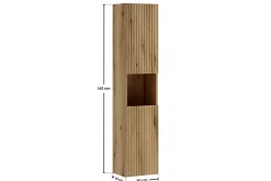 Colonne De Salle De Bains|Furnidea Colonne de salle de bain suspendue 30 x 140 cm NOVA chêne Coast Evoke