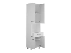 Vente-unique Colonne de salle de bain sur pied - 180 cm - Blanc - MINELA