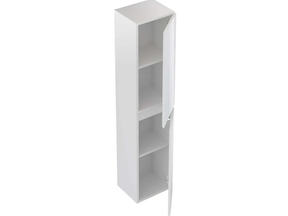 T-Bath Colonne de salle de bain NELI 2 portes 140x30x27 cm blanc