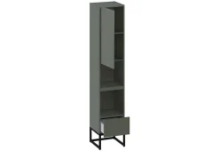 Colonne De Salle De Bains|Meuble De Salle De Bains Faible Profondeur|T-Bath Colonne de salle de bain SPA 1 porte 1 tiroir 180x35x35 cm vert