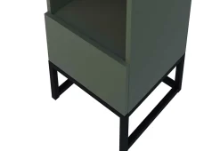 Colonne De Salle De Bains|Meuble De Salle De Bains Faible Profondeur|T-Bath Colonne de salle de bain SPA 1 porte 1 tiroir 180x35x35 cm vert