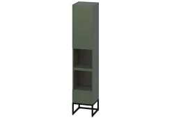 Colonne De Salle De Bains|Meuble De Salle De Bains Faible Profondeur|T-Bath Colonne de salle de bain SPA 1 porte 1 tiroir 180x35x35 cm vert