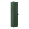 Colonne De Salle De Bains|Vente-unique Colonne de salle de bain suspendue striée - Vert mat - H140 cm - ZEVINI