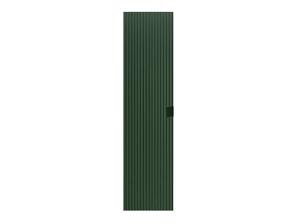 Colonne De Salle De Bains|Vente-unique Colonne de salle de bain suspendue striée - Vert mat - H140 cm - ZEVINI