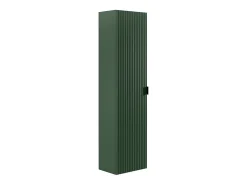 Colonne De Salle De Bains|Vente-unique Colonne de salle de bain suspendue striée - Vert mat - H140 cm - ZEVINI
